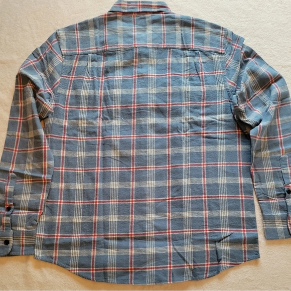 Lucky Brand Flannel Shirt Plaid Long Sleeve Classic Fit - Picture 2 of 5